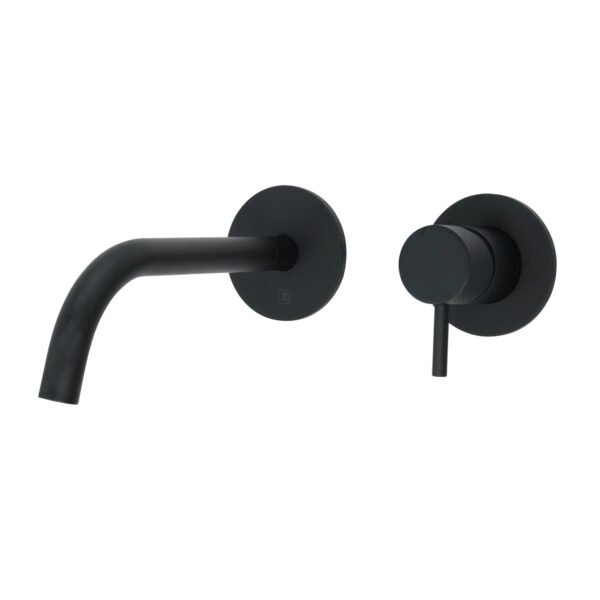 Just Taps Plus Vos Single Lever Basin Mixer Tap - 200mm Reach Spout With Designer Handle