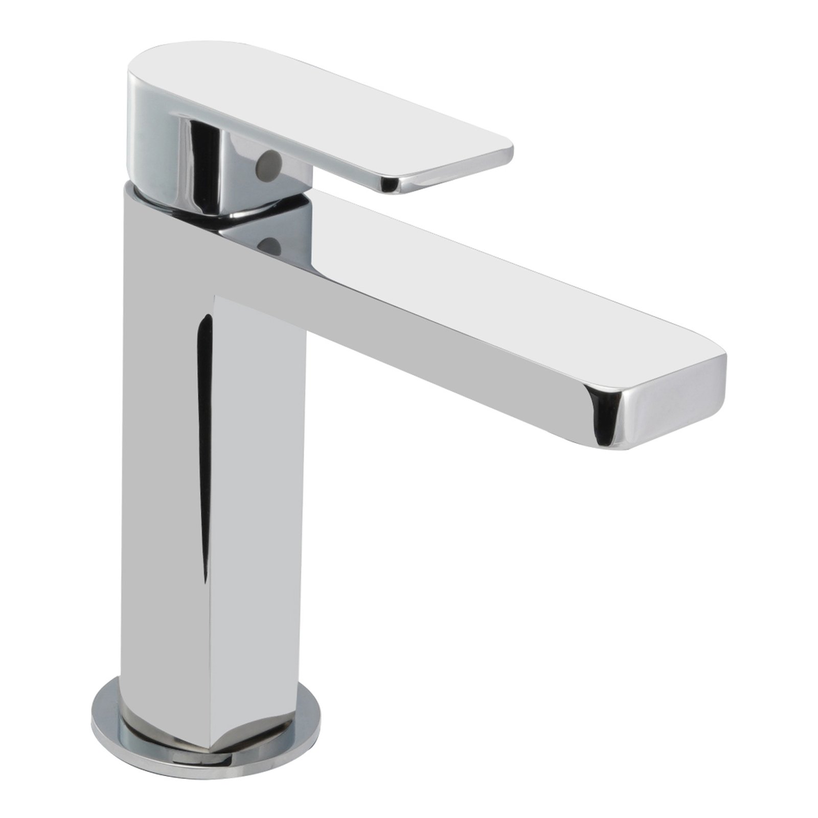 Just Taps Plus Form Single Lever Basin Mixer Tap - Chrome
