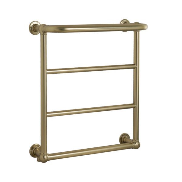 Just Taps Plus Grosvenor Wall Mounted Heated Towel Rail - Brushed Brass