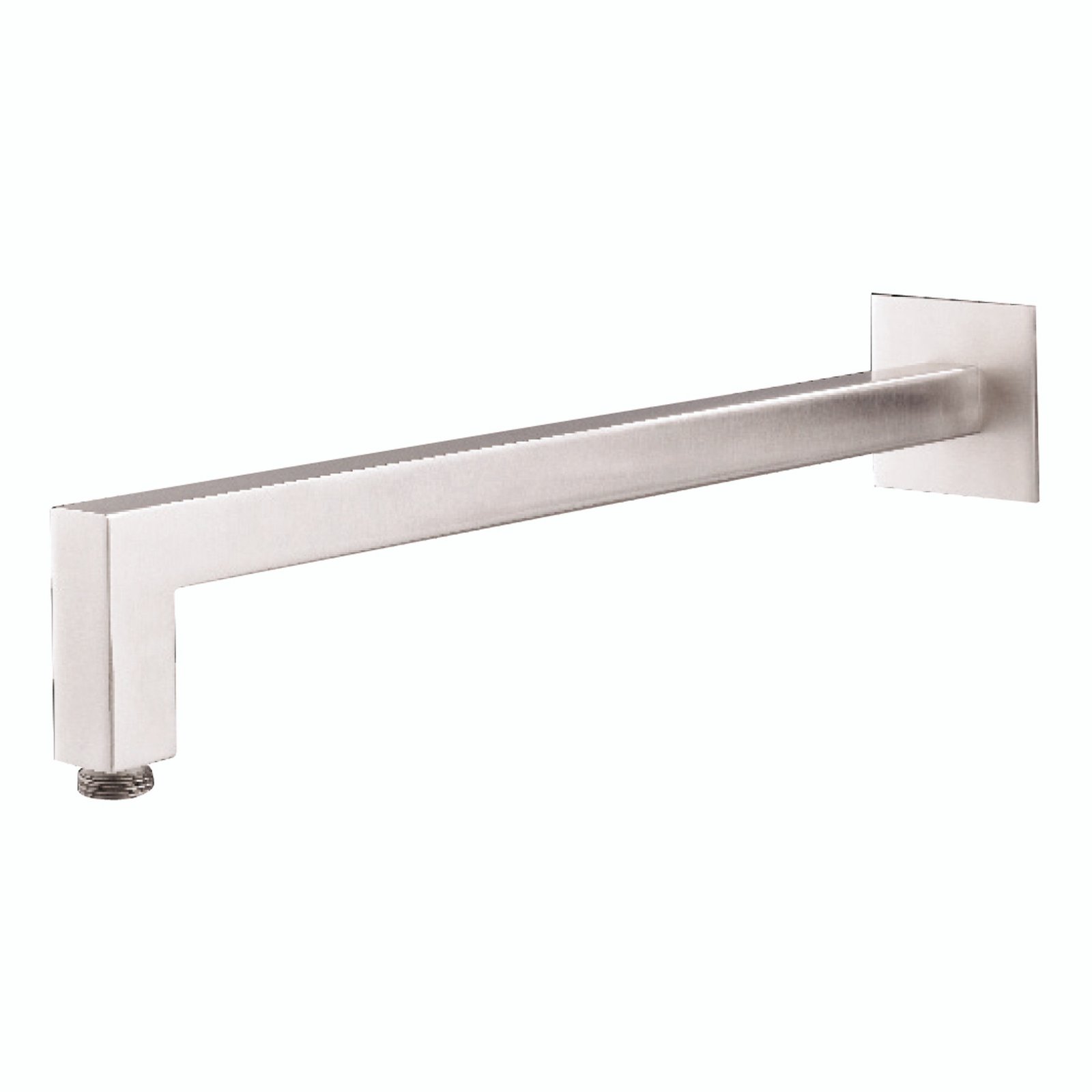 Just Taps Plus Inox Square Wall Mounded Shower Arm - 400mm Long - Stainless Steel