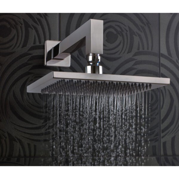Just Taps Plus Inox Square Wall Mounded Shower Arm - 400mm Long - Stainless Steel - Image 3