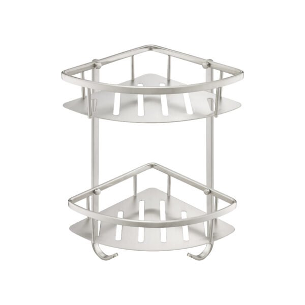 Just Taps Plus Inox Corner Twin Basket - Stainless Steel