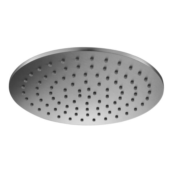 Just Taps Plus Inox Slim Round Fixed Shower Head - 300mm Diameter - Stainless Steel