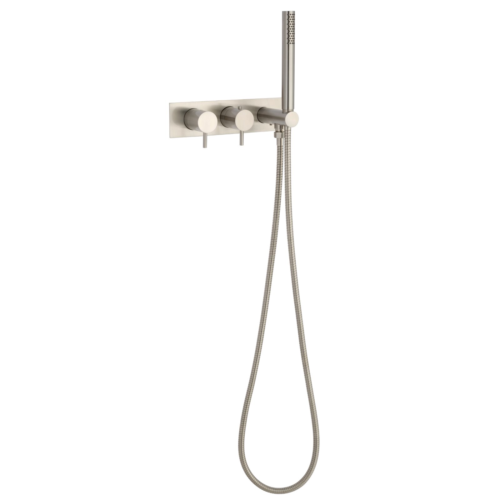 Just Taps Plus Inox 2 Outlet Thermostatic Concealed Shower Valve With Hose Attachment - Stainless Steel