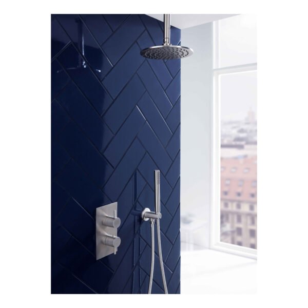 Just Taps Plus Inox 1 Outlet Thermostatic Concealed Shower Valve - Stainless Steel - Image 3