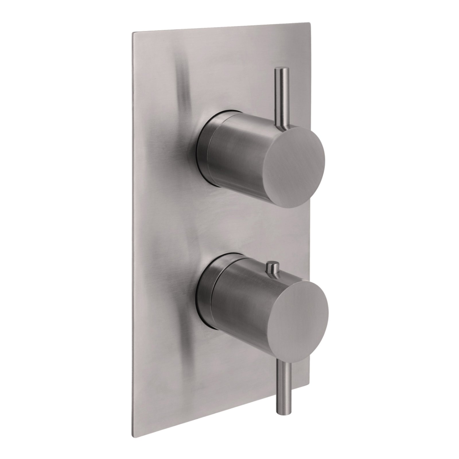 Just Taps Plus Inox 3 Outlet Thermostatic Concealed Shower Valve - Stainless Steel