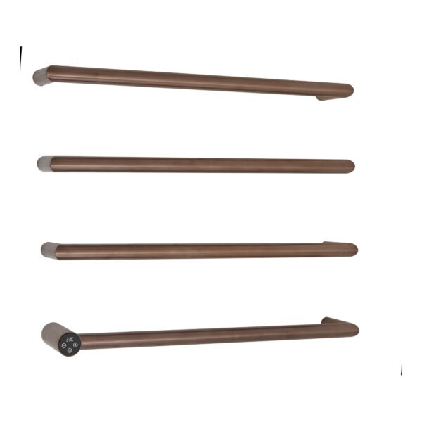 Just Taps Plus Obi Electric Towel Rail - 600mm X 485mm - Brushed Bronze