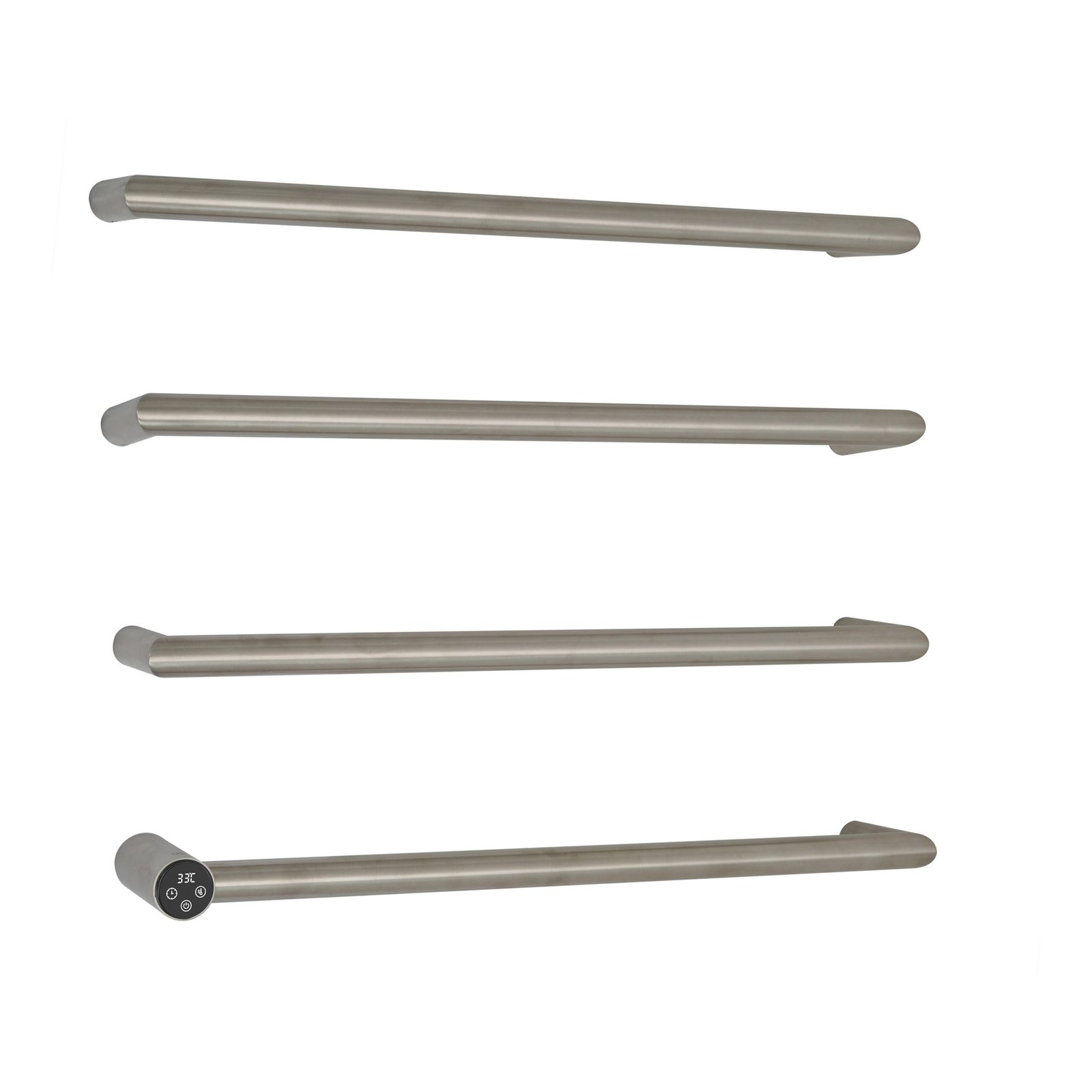 Just Taps Plus Obi Electric Towel Rail - 600mm X 485mm - Stainles Steel
