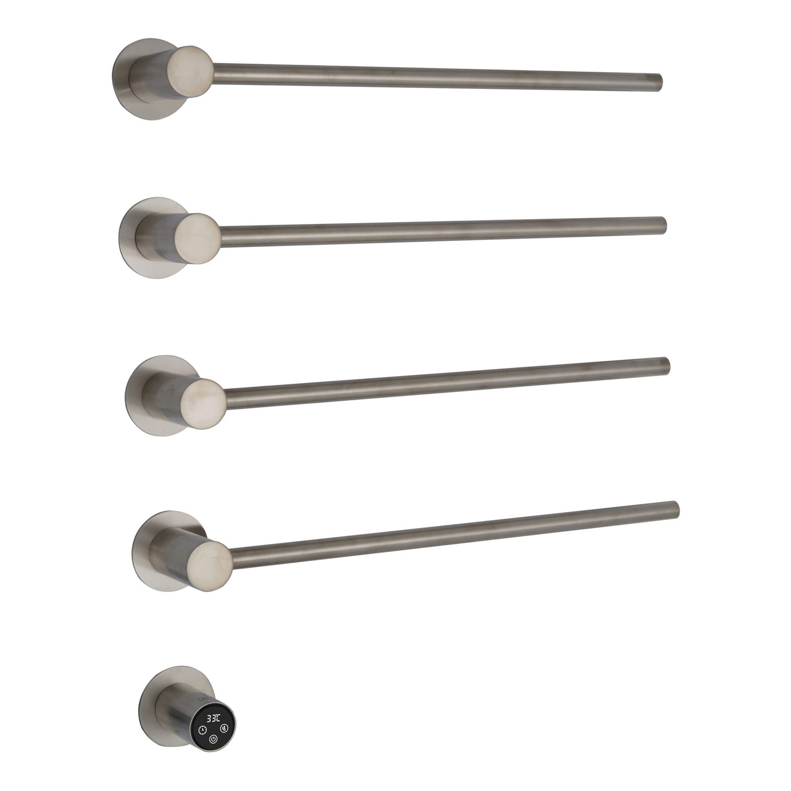 Just Taps Plus Onyx Electric Towel Rail - 536mm X 610mm - Stainles Steel