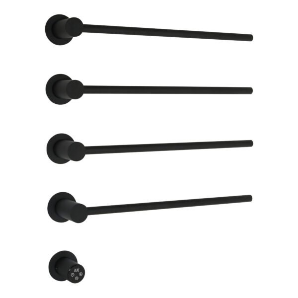 Just Taps Plus Onyx Electric Towel Rail - 536mm X 610mm - Matt Black