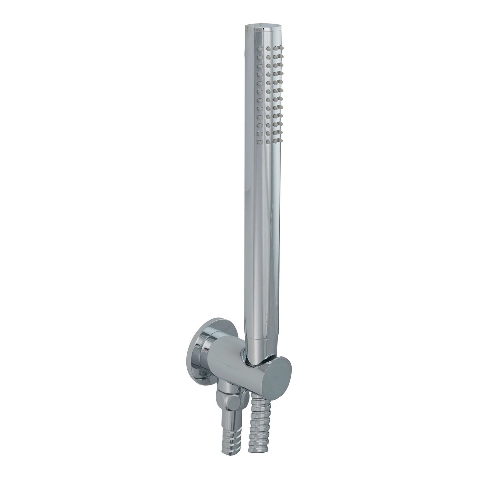 Just Taps Plus Round Shower Handset And Holder Metal Hose - Chrome