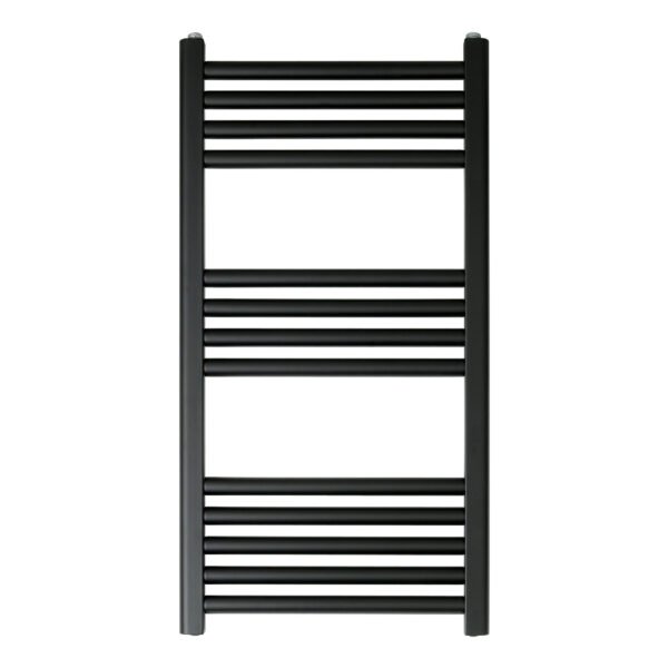 Just Taps Plus Vos Straight Heated Towel Rail - Matt Black