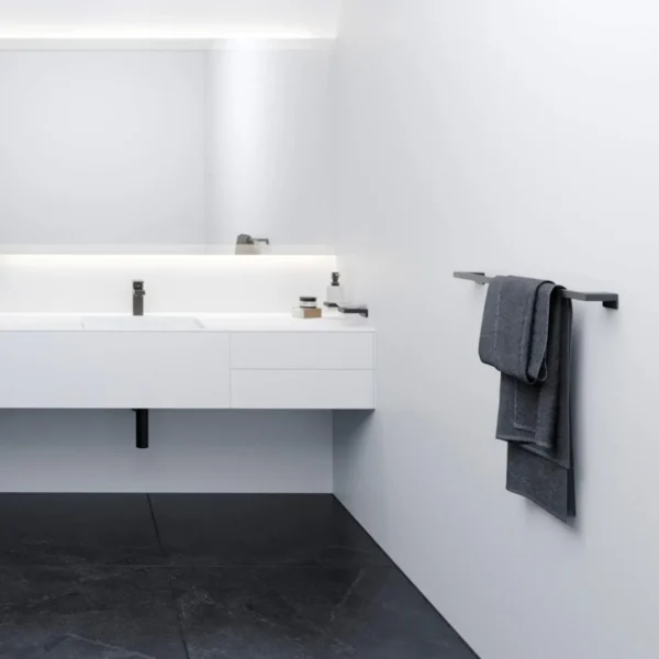 Hansgrohe Addstoris Bath Single Towel Rail 648mm Long - Select Colour