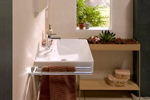 Hansgrohe Addstoris Twin Handle Towel Holder 445mm Long - Select Colour