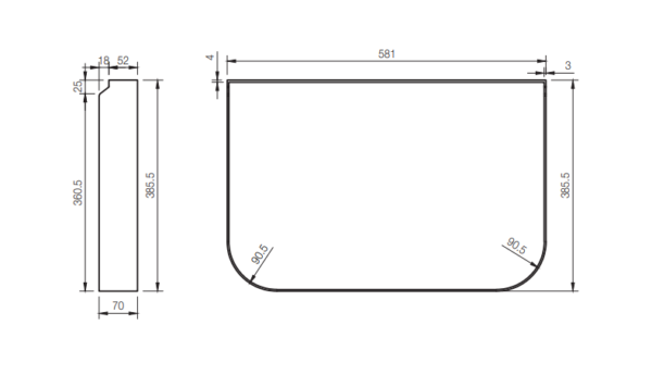 Tissino Davoli 800mm Wall Hung Basin Support Arm - Image 2