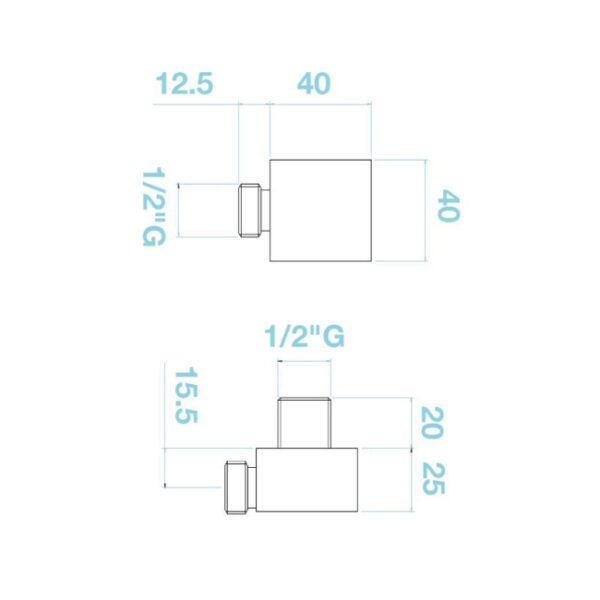 Tissino Elvo Square Outlet Elbow - Image 2