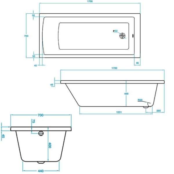 Tissino Lorenzo Premium Single Ended Bath - Image 3