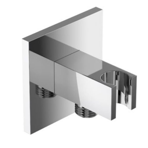 Tissino Mario Square Outlet Elbow And Handset Holder - Chrome