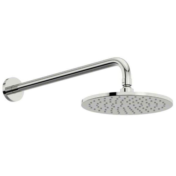 Tissino Mario Round Fixed Shower Head With Shower Arm - Chrome