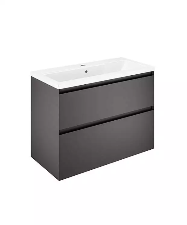 Tissino Mozzano 2 Drawer Wall Hung Vanity Unit With Basin - 600mm Wide