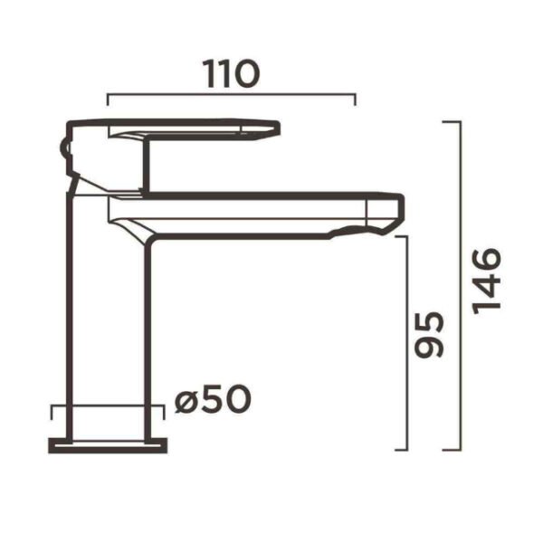 Tissino Savena Mono Basin Mixer Tap - Chrome - Image 2