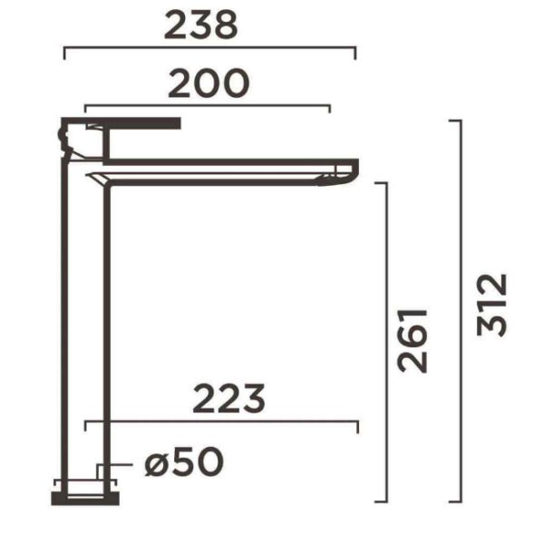Tissino Savena Tall Basin Mixer Tap - Chrome - Image 2