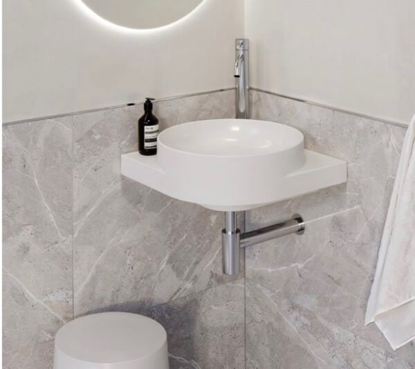 Tissino Davoli Wall Hung Corner Basin - 450mm Wide
