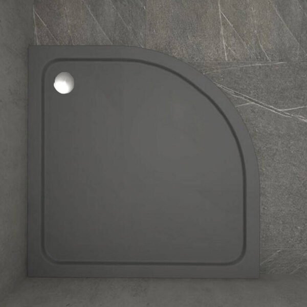 Kudos Kstone Slip Resistant Quadrant Shower Tray - Slate Grey