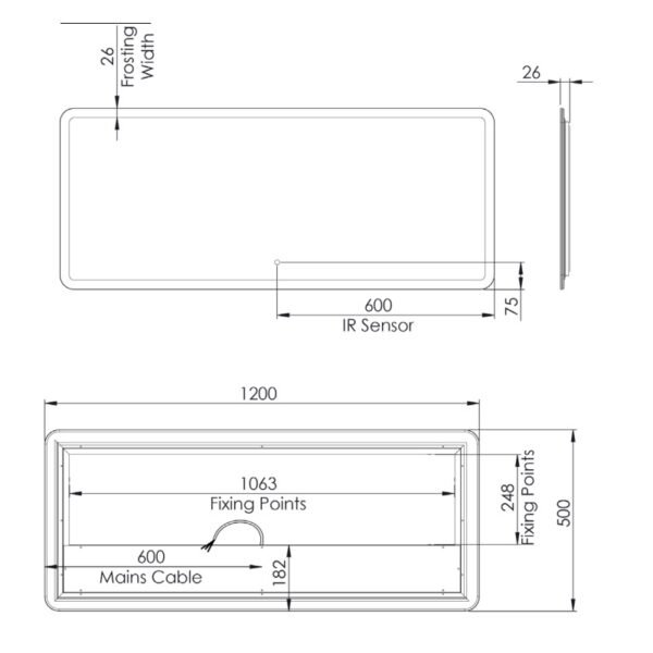 Tavistock Aster Slim LED Illuminated Mirror With Heater And Infrared Sensor - Image 7