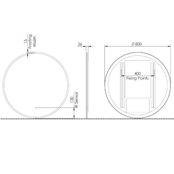 Tavistock Aster Slim Round Illuminated Mirror - Image 7