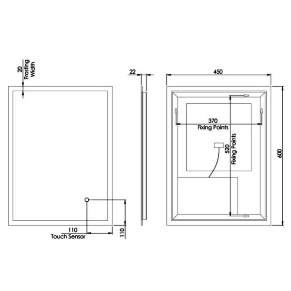 Tavistock Beta Minimalist LED Illuminated Mirror With Touch Control, Heater And Infrared Sensor - Image 4