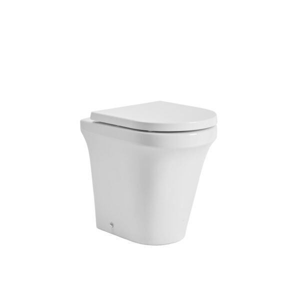 Tavistock Aerial Comfort Height Back To Wall Toilet With Soft Close Seat - White - Image 3