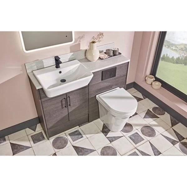 Tavistock Aerial Comfort Height Back To Wall Toilet With Soft Close Seat - White - Image 2