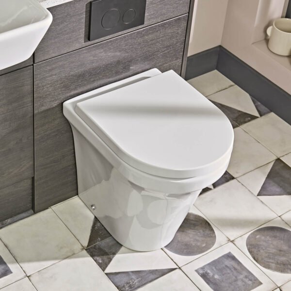 Tavistock Aerial Comfort Height Back To Wall Toilet With Soft Close Seat - White