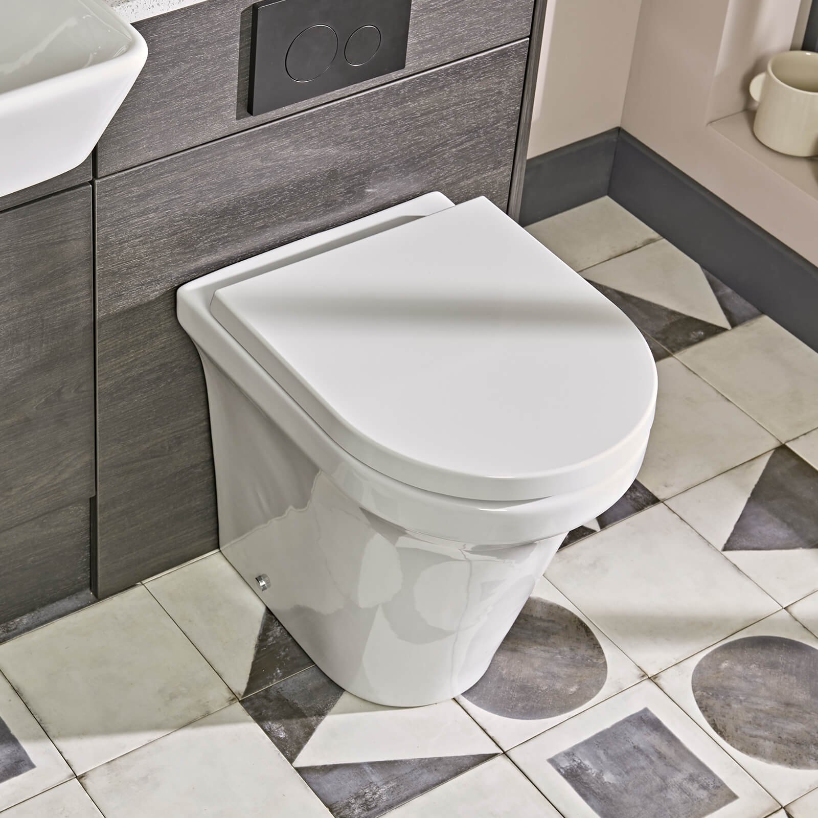 Tavistock Aerial Comfort Height Back To Wall Toilet With Soft Close Seat - White
