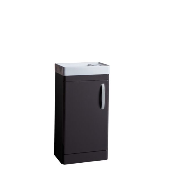 Tavistock Compass 1 Door Cloakroom Floor standing Vanity Unit With Basin - 450mm Wide - 1 RH TH - Image 2