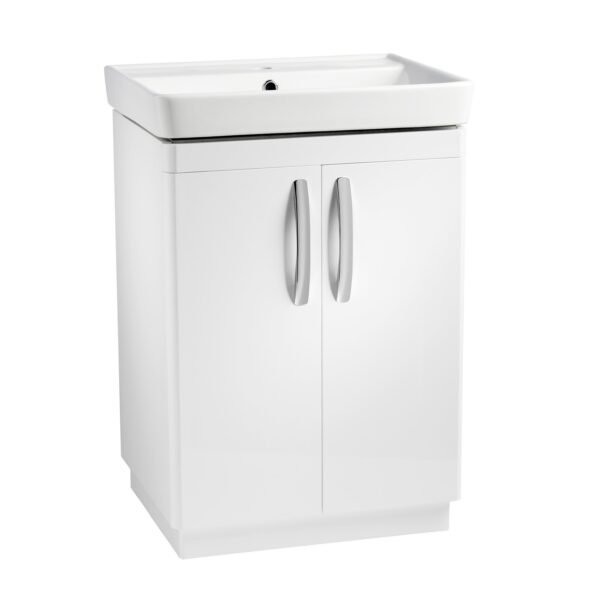Tavistock Compass 2 Door Floor standing Vanity Unit With Basin - 600mm Wide - 1 TH - Image 6