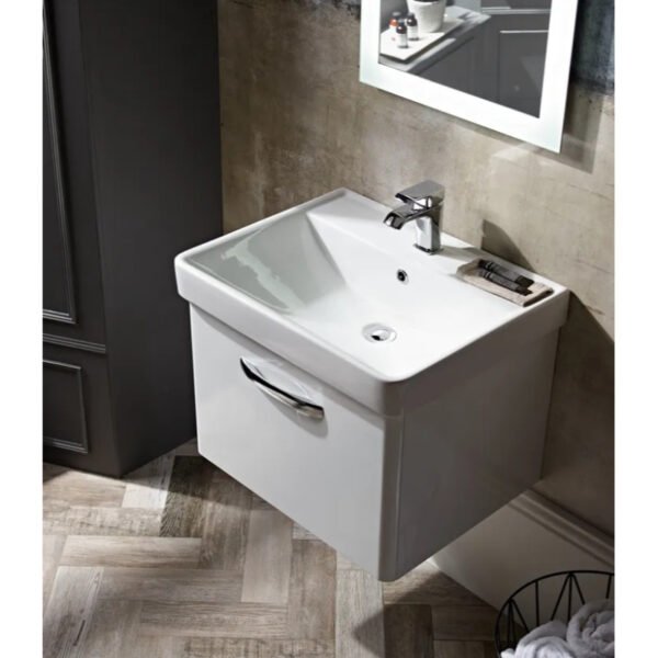 Tavistock Compass 1 Drawer Wall Hung Vanity Unit With Basin - 600mm Wide - 1 TH