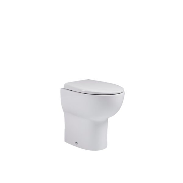 Tavistock Loft Comfort Height Rimless Back To Wall Toilet With Soft Close Seat - Image 2
