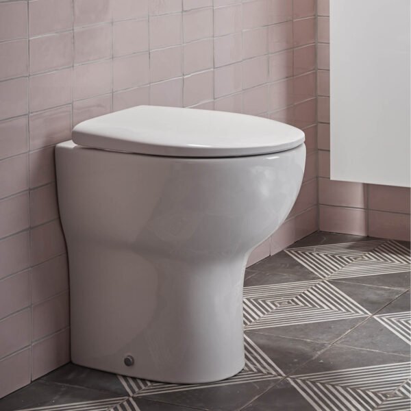 Tavistock Loft Comfort Height Rimless Back To Wall Toilet With Soft Close Seat
