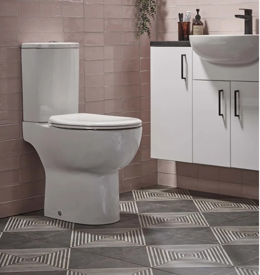 Tavistock Loft Fully Enclosed Comfort Height Rimless Close Coupled Toilet With Cistern And Soft Close Seat