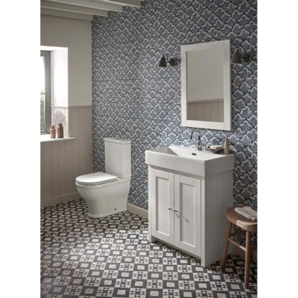 Tavistock Lansdown Fully Enclosed Close Coupled Toilet With Cistern And Soft Close Seat - White - Image 2