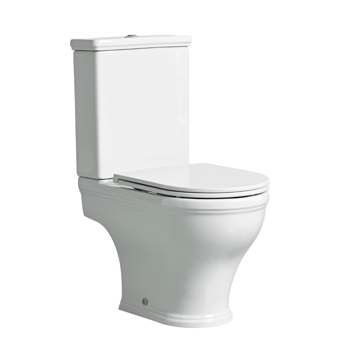 Tavistock Lansdown Open Back Close Coupled Toilet With Cistern And Soft Close Seat - White
