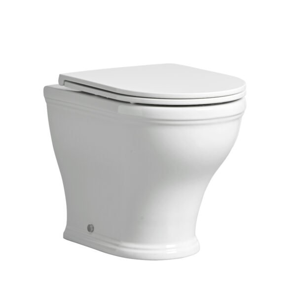 Tavistock Lansdown Back To Wall Toilet With Soft Close Seat - White - Image 3