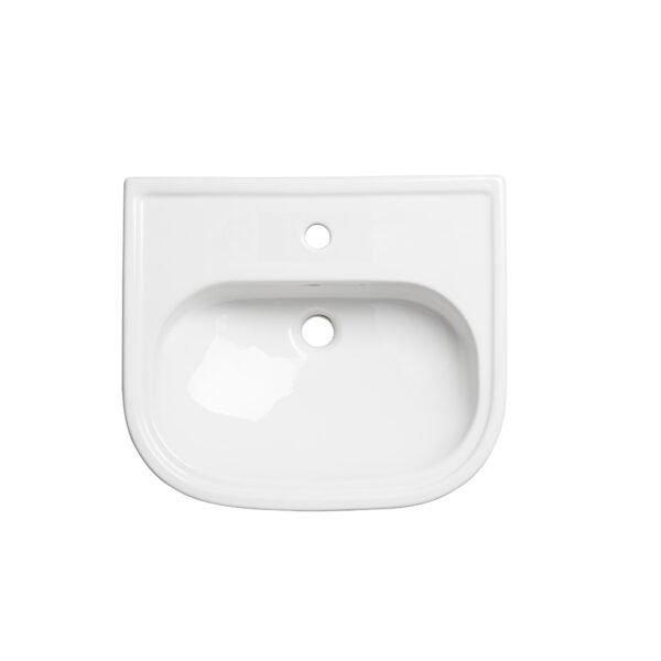 Tavistock Lansdown Standard Depth Semi Recessed Basin - 490mm Wide - White - Image 4
