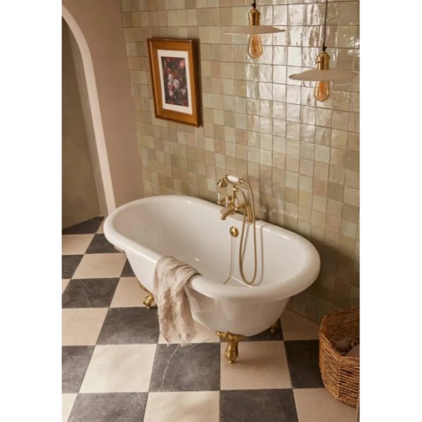 Tavistock Vitoria Double Ended Roll Top Bath - No TH - White