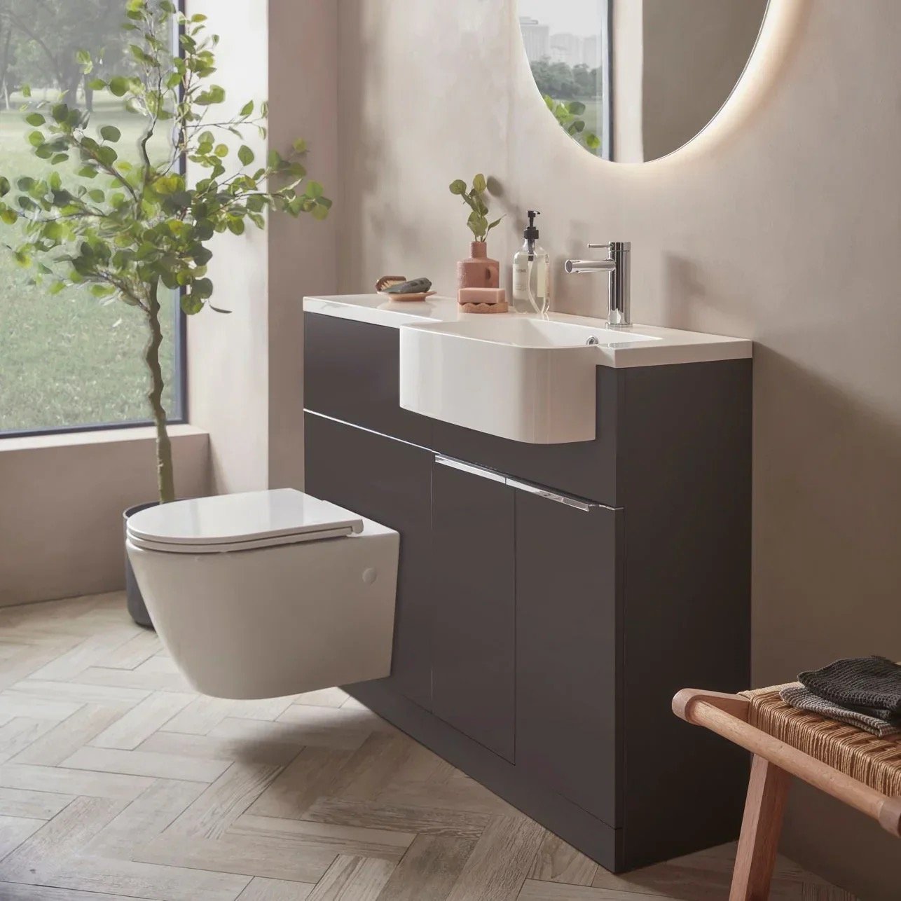 Tavistock Match Combination Bathroom Furniture Unit With Basin - 1000mm Wide - 1 TH
