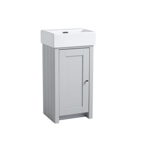 Tavistock Lansdown 1 Door Cloakroom Floor standing Vanity Unit With Basin - 430mm Wide - 1 TH - Image 3