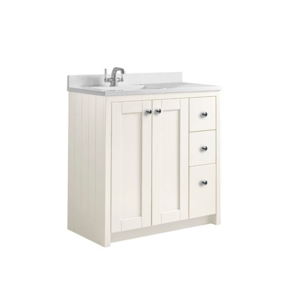 Tavistock Lansdown 2 Door And 3 Drawer Floor standing Vanity Unit With Basin And Worktop - 830mm Wide