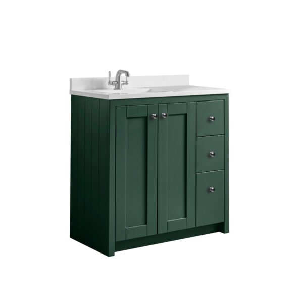 Tavistock Lansdown 2 Door And 3 Drawer Floor standing Vanity Unit With Basin And Worktop - 830mm Wide - Image 2